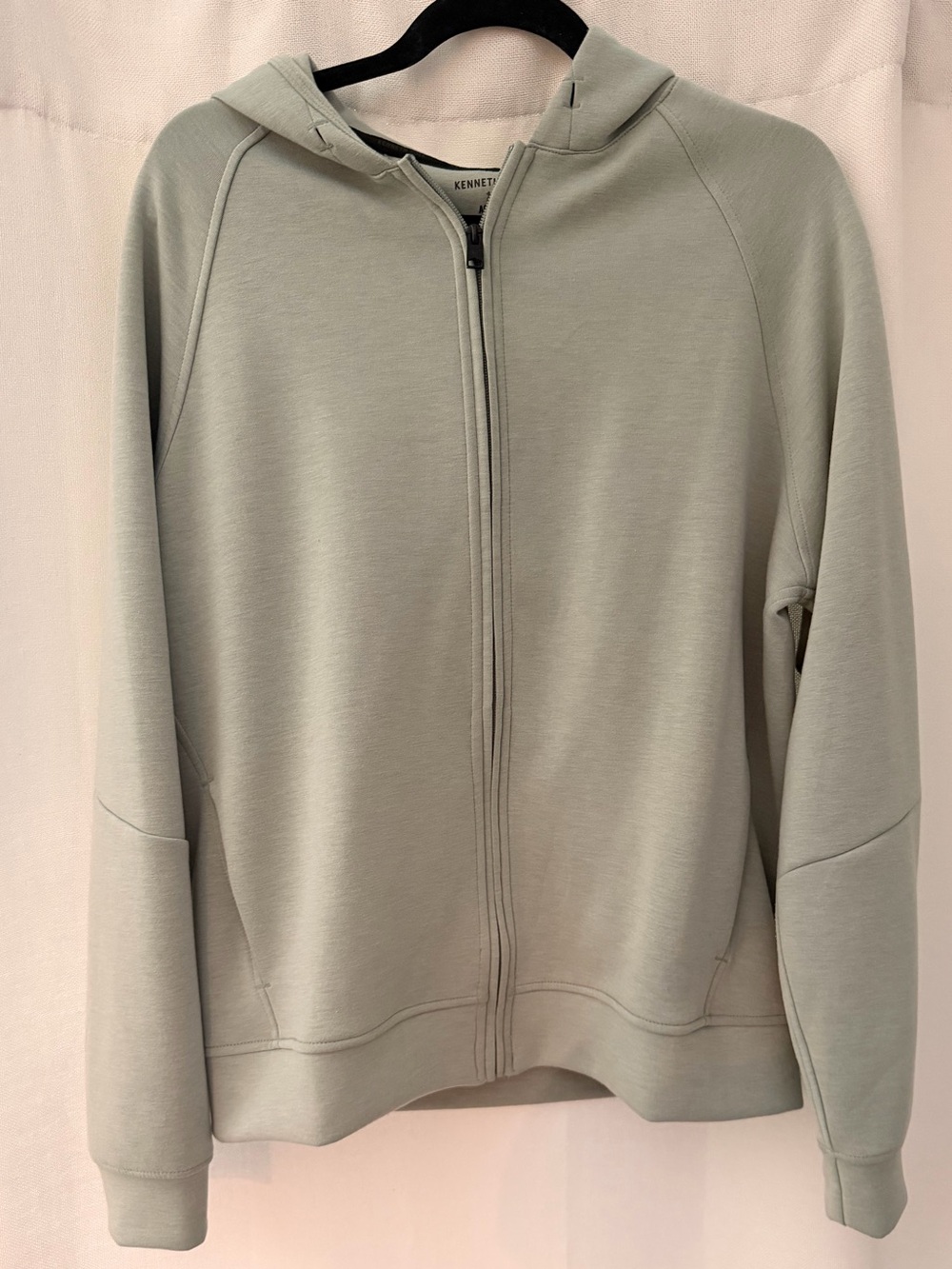 Kenneth Cole Active Sage Green Zip-Up Hoodie
